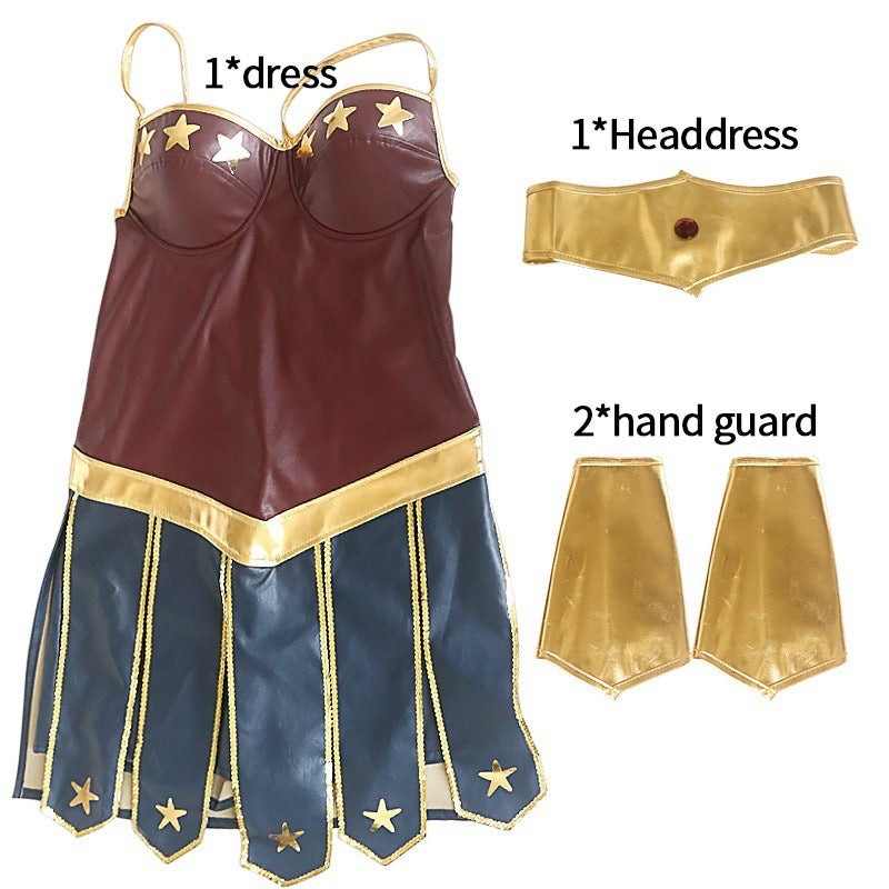 Halloween Adult Woman Costume Adult Set Adult Superhero Woman Performance Stage Costume