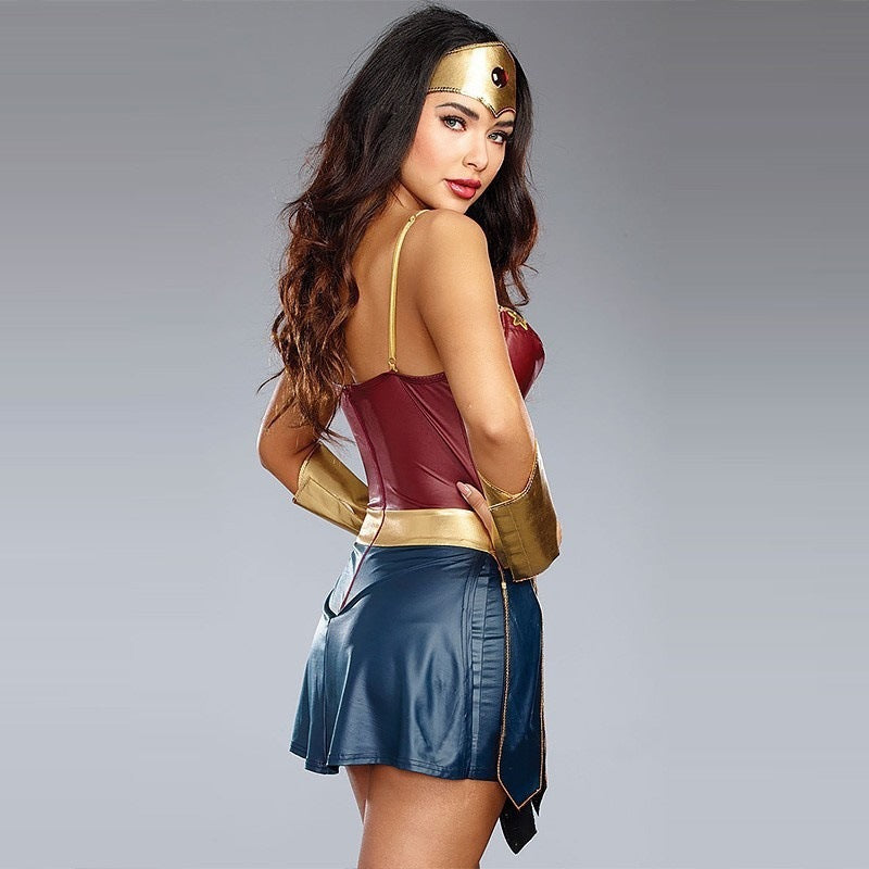 Halloween Adult Woman Costume Adult Set Adult Superhero Woman Performance Stage Costume