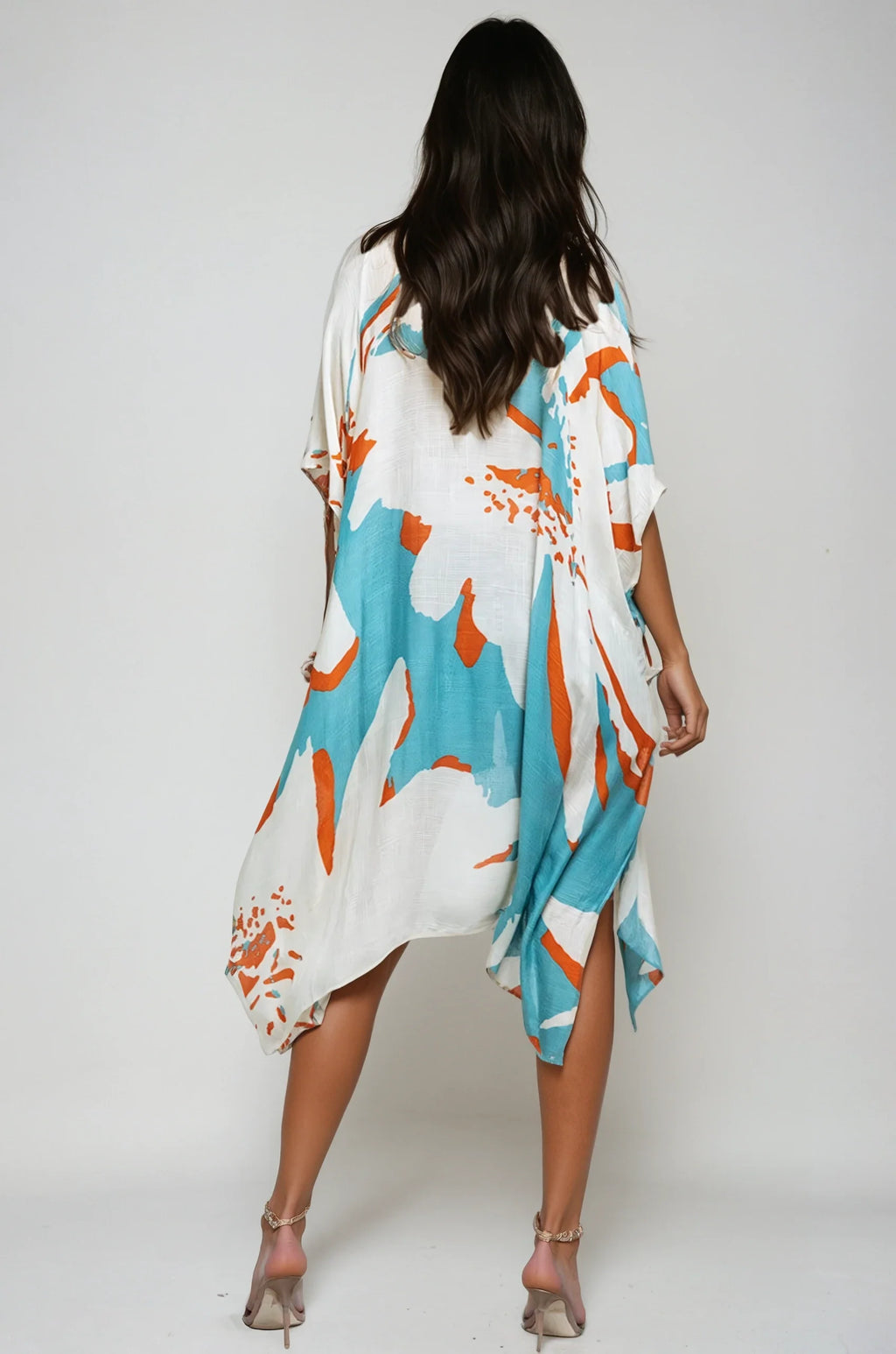 Ocean Bloom Kimono Wrap Akvamarin