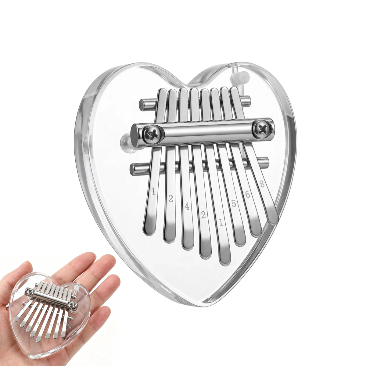 Personalized Mini Heart Shaped Thumb Piano 8 Key