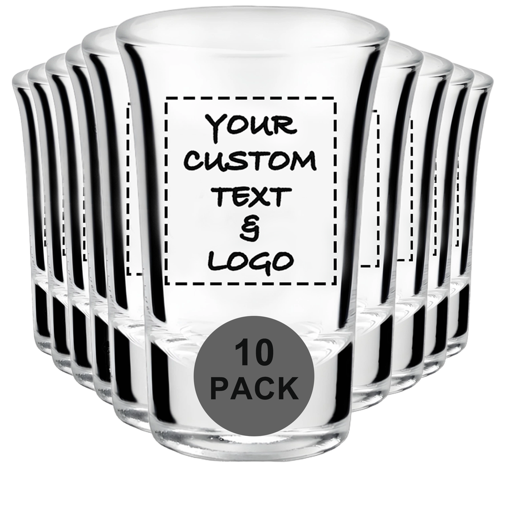 Personalized Heavy Base Shot Glass Set 10 Pack
