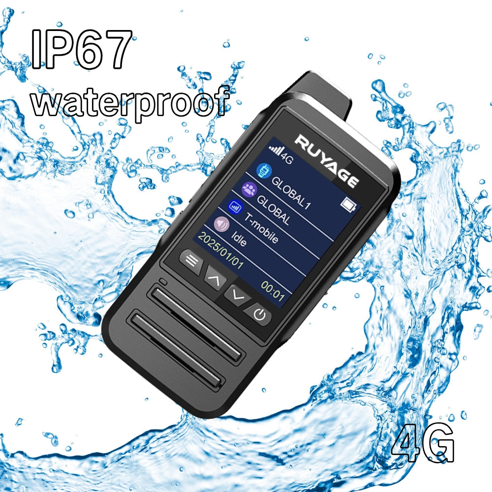 RUYAGE CT68 IP67 Waterproof 4G LTE PoC Radio | Rugged Push-to-Talk Walkie Talkie