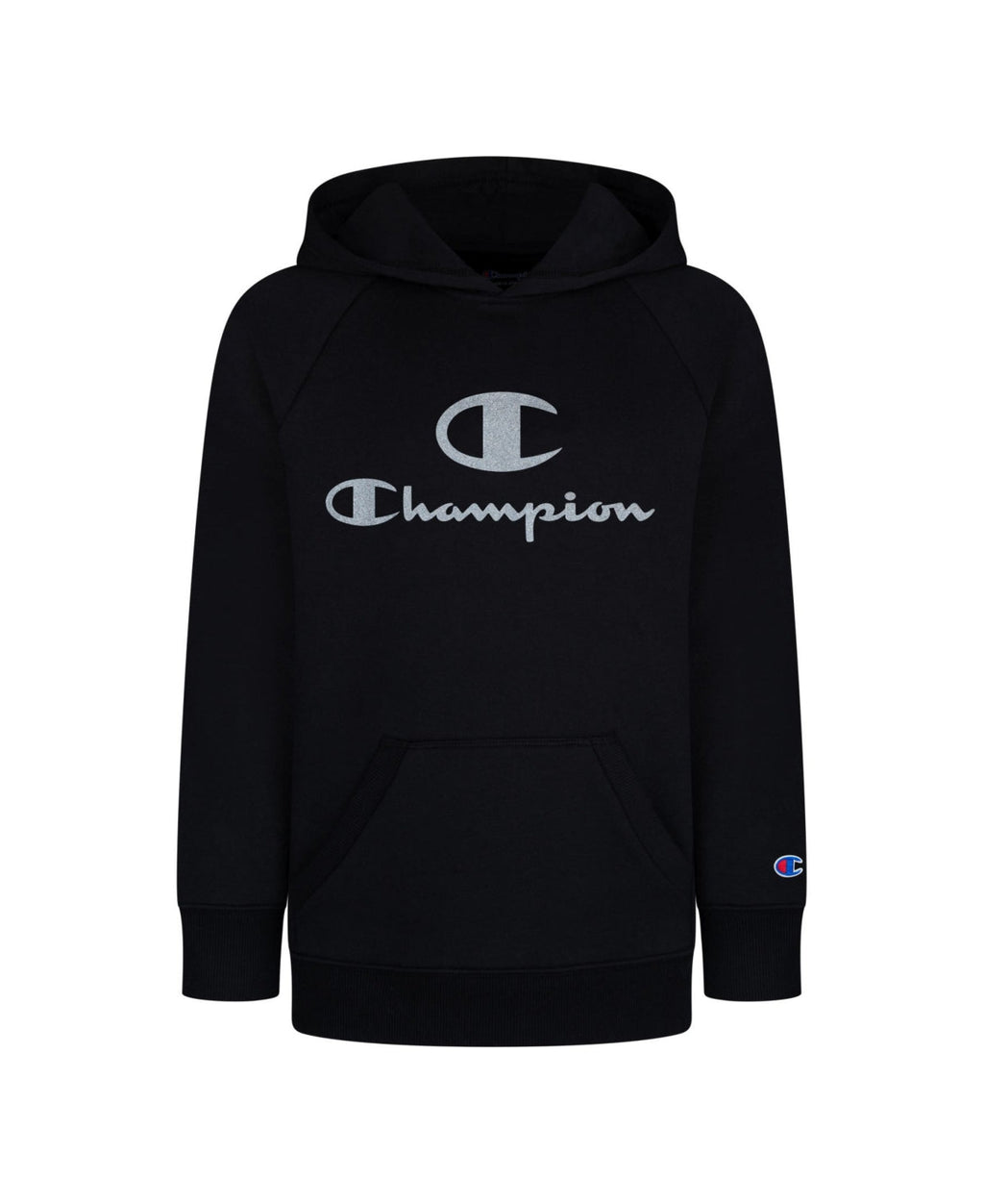 Sudadera con capucha con logotipo C de purpurina para niña Champion Big