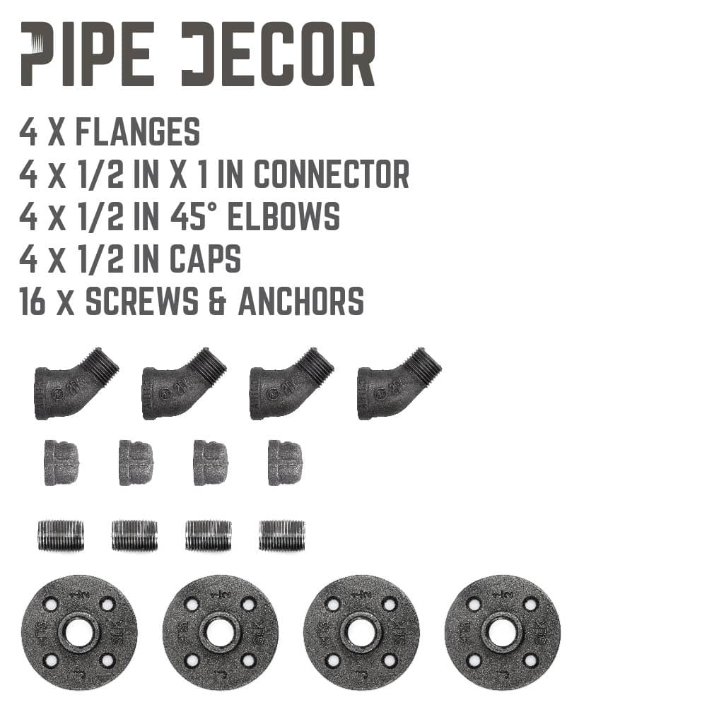 Väggkrok 4-pack från PIPE DECOR