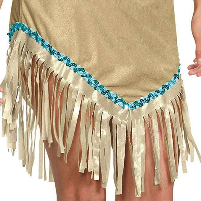 Disney Pocahontas Prestige Halloweenkostym för vuxen, X-Large 18-20