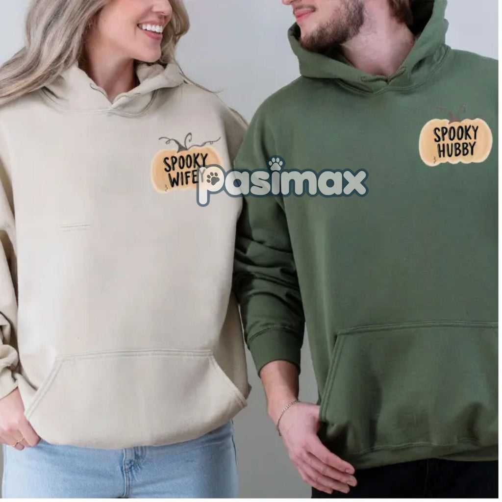 Wifey & Hubby Jason Hoodie – Halloween-paroutfits, läskiga tröjor för fru och man