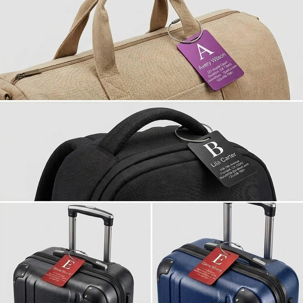 Etiqueta de Equipaje de Aluminio Personalizada