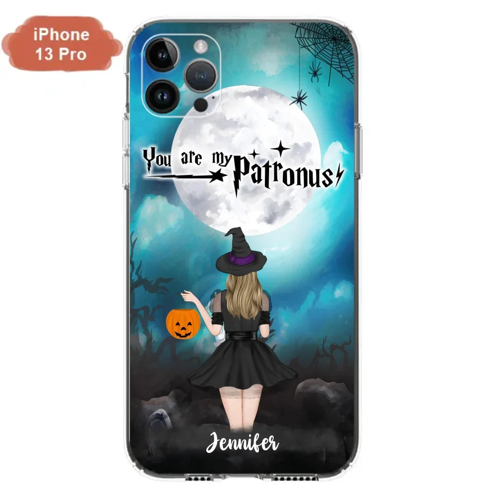 Specialanpassat Halloween-mobilfodral - Upp till 3 flickor och 2 katter - You Are My Patronus - Wicca-inredning/Pagan-inredning