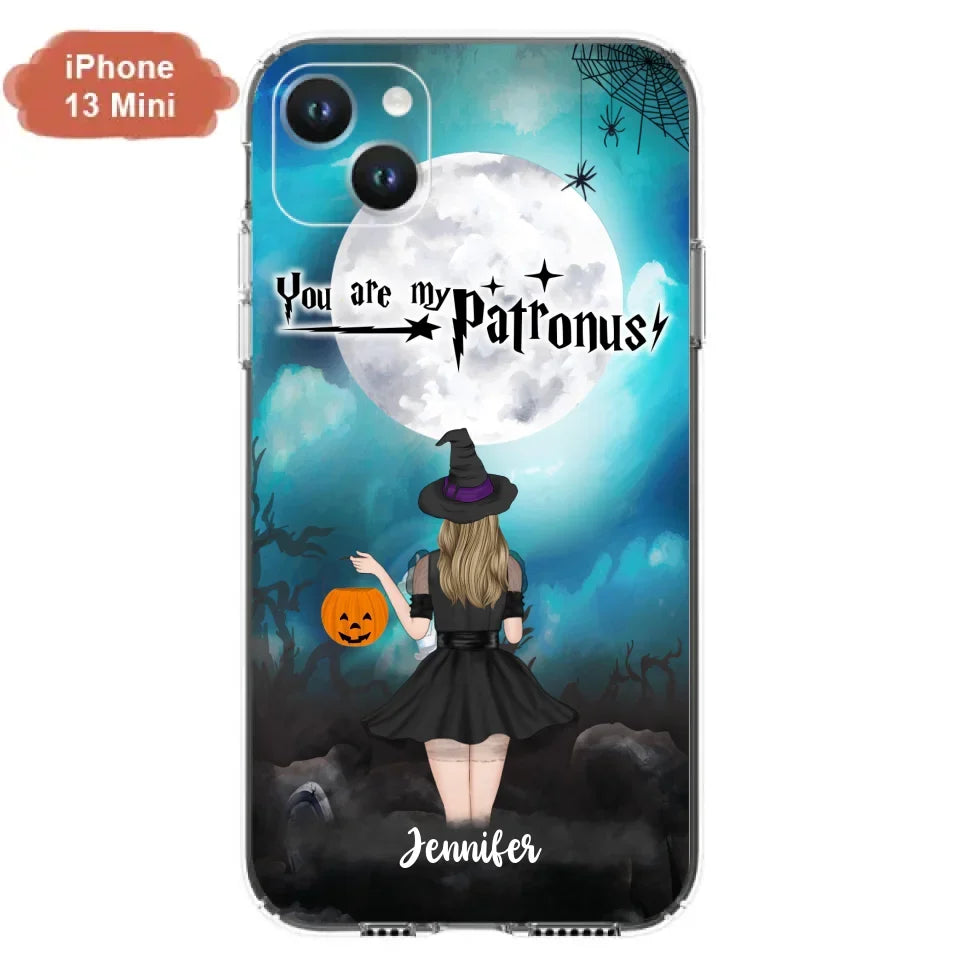 Specialanpassat Halloween-mobilfodral - Upp till 3 flickor och 2 katter - You Are My Patronus - Wicca-inredning/Pagan-inredning