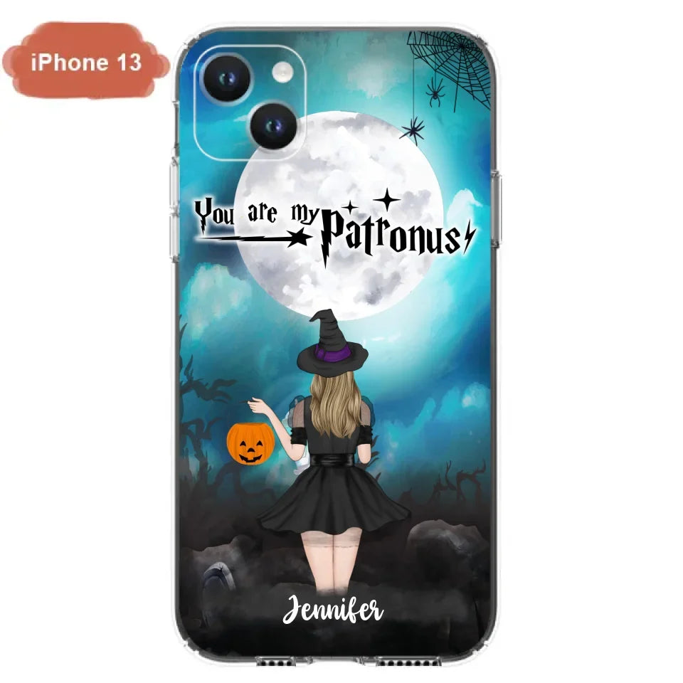 Specialanpassat Halloween-mobilfodral - Upp till 3 flickor och 2 katter - You Are My Patronus - Wicca-inredning/Pagan-inredning