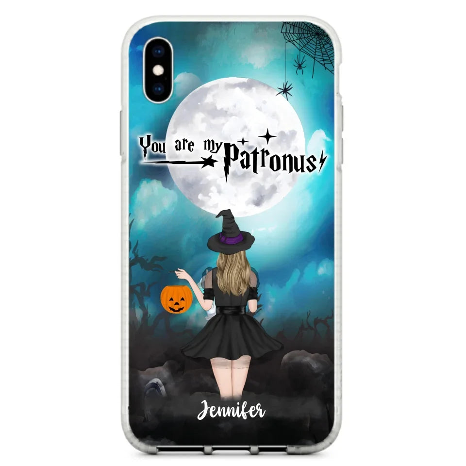 Specialanpassat Halloween-mobilfodral - Upp till 3 flickor och 2 katter - You Are My Patronus - Wicca-inredning/Pagan-inredning