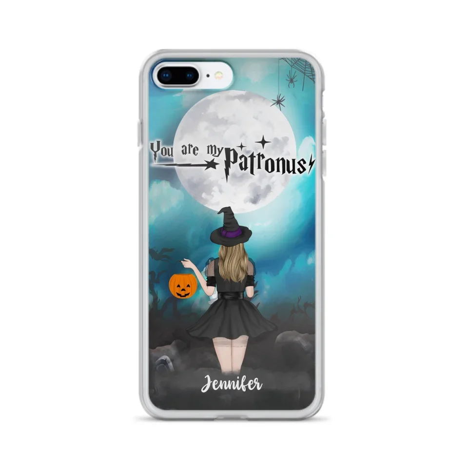 Specialanpassat Halloween-mobilfodral - Upp till 3 flickor och 2 katter - You Are My Patronus - Wicca-inredning/Pagan-inredning