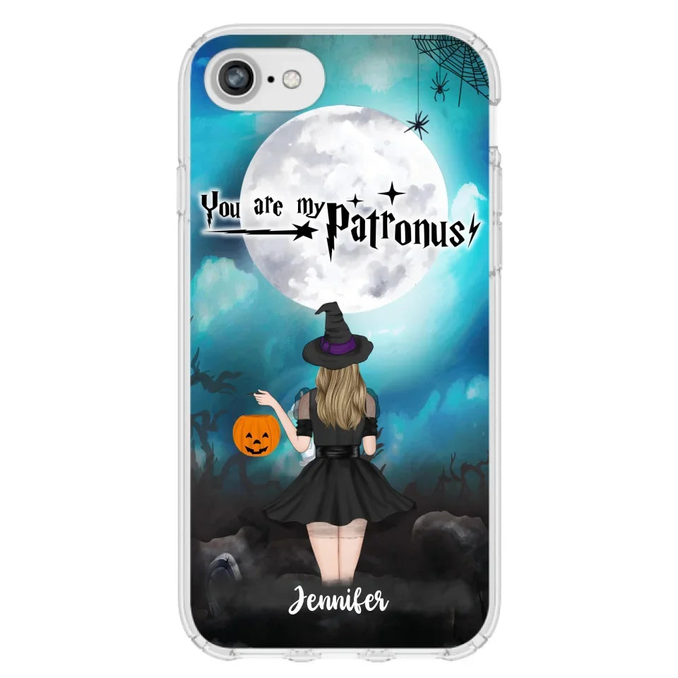 Specialanpassat Halloween-mobilfodral - Upp till 3 flickor och 2 katter - You Are My Patronus - Wicca-inredning/Pagan-inredning