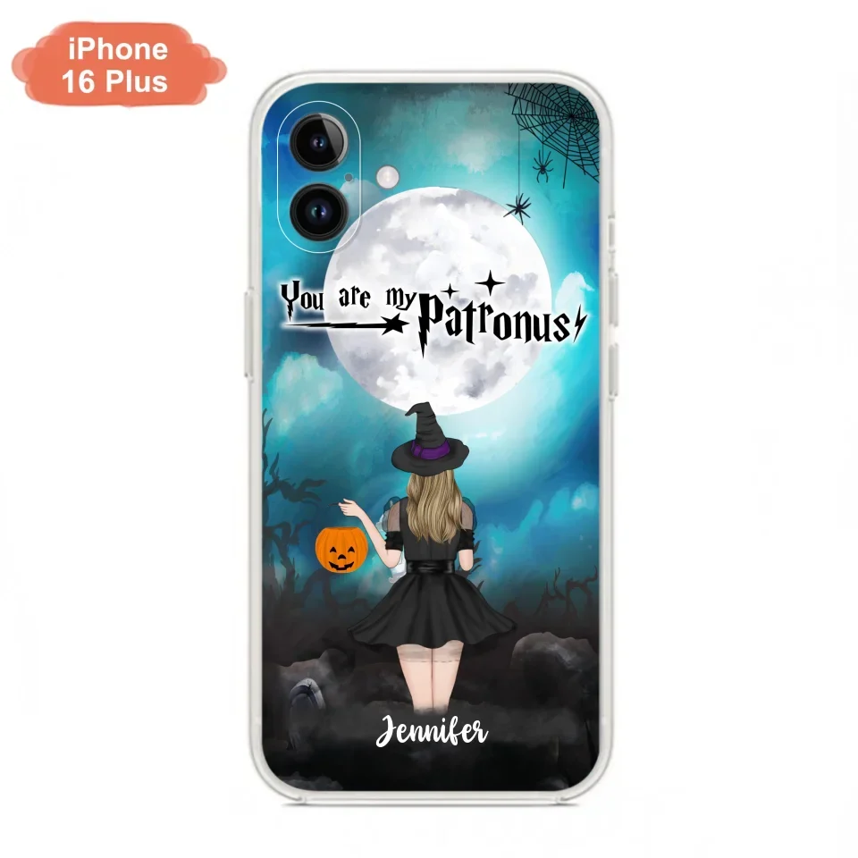 Specialanpassat Halloween-mobilfodral - Upp till 3 flickor och 2 katter - You Are My Patronus - Wicca-inredning/Pagan-inredning