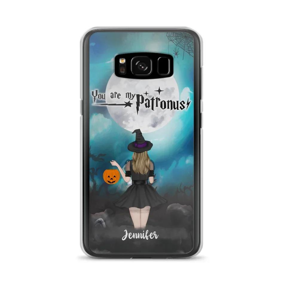 Specialanpassat Halloween-mobilfodral - Upp till 3 flickor och 2 katter - You Are My Patronus - Wicca-inredning/Pagan-inredning