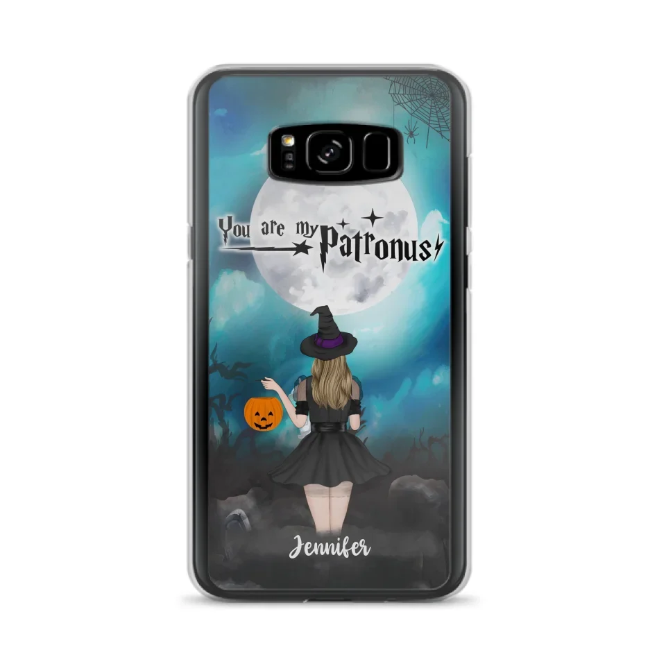 Specialanpassat Halloween-mobilfodral - Upp till 3 flickor och 2 katter - You Are My Patronus - Wicca-inredning/Pagan-inredning