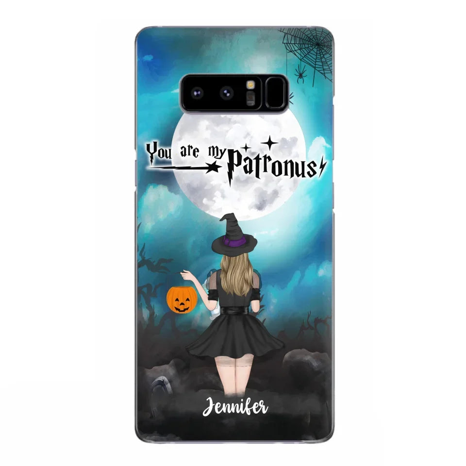Specialanpassat Halloween-mobilfodral - Upp till 3 flickor och 2 katter - You Are My Patronus - Wicca-inredning/Pagan-inredning