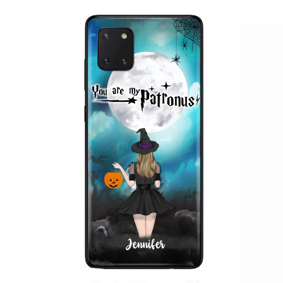 Specialanpassat Halloween-mobilfodral - Upp till 3 flickor och 2 katter - You Are My Patronus - Wicca-inredning/Pagan-inredning
