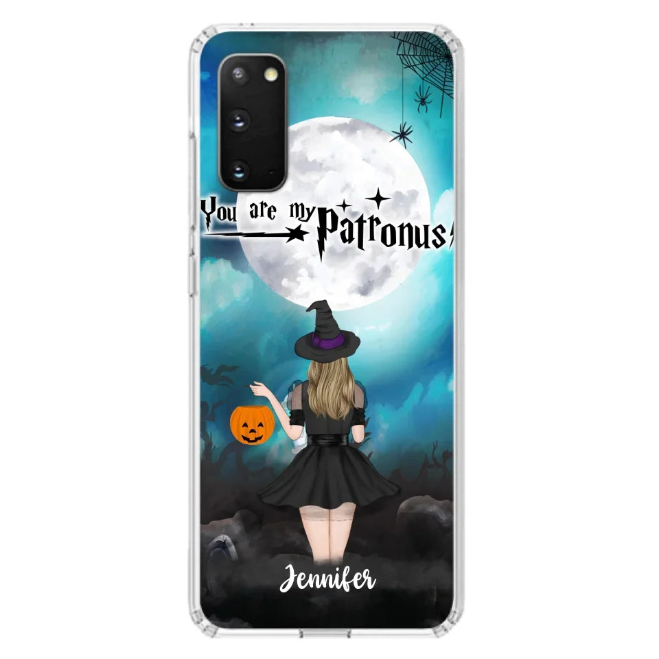 Specialanpassat Halloween-mobilfodral - Upp till 3 flickor och 2 katter - You Are My Patronus - Wicca-inredning/Pagan-inredning