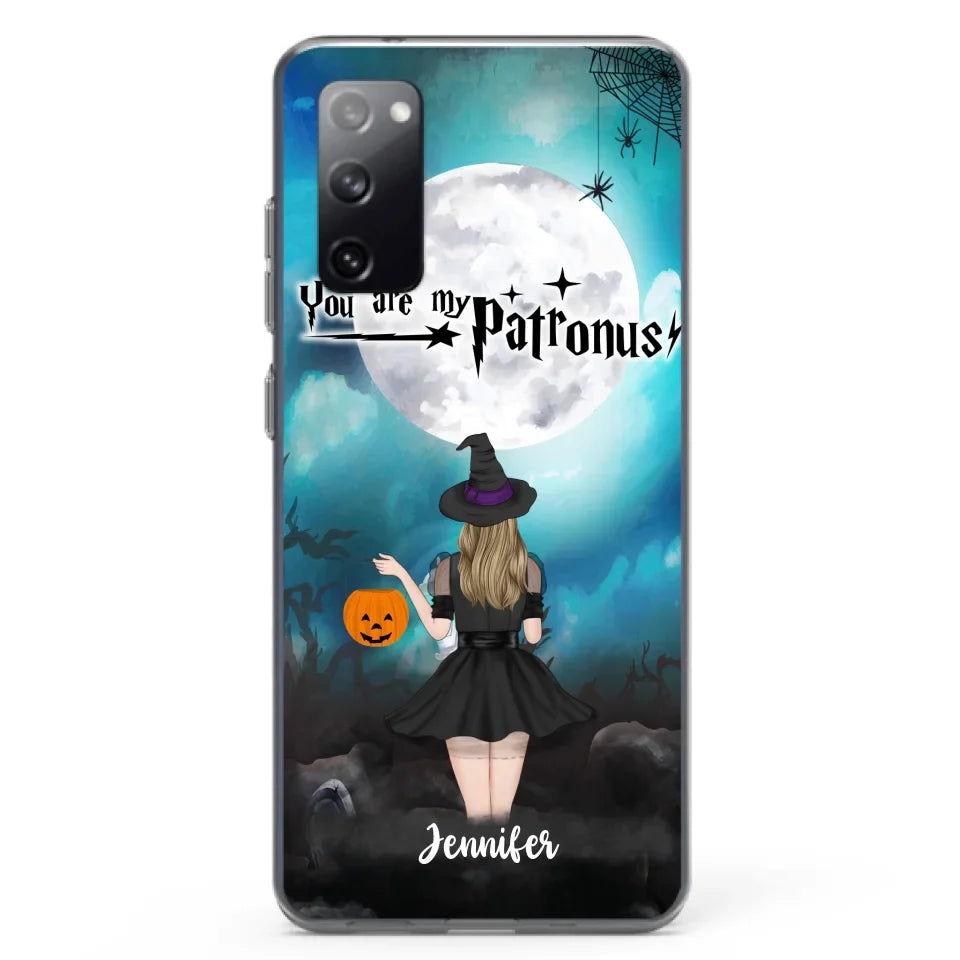 Specialanpassat Halloween-mobilfodral - Upp till 3 flickor och 2 katter - You Are My Patronus - Wicca-inredning/Pagan-inredning