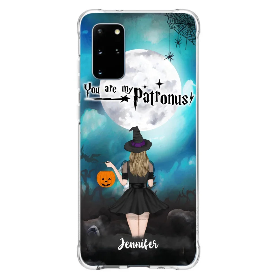 Specialanpassat Halloween-mobilfodral - Upp till 3 flickor och 2 katter - You Are My Patronus - Wicca-inredning/Pagan-inredning