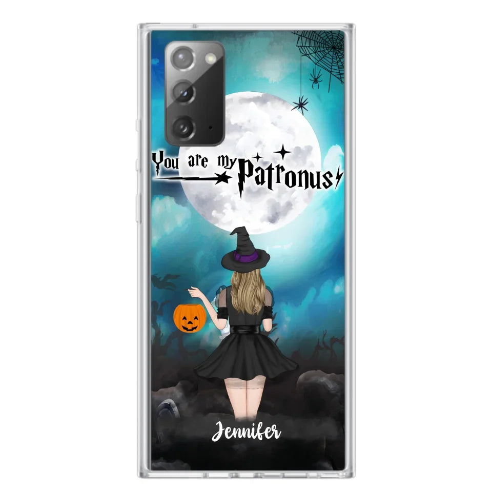 Specialanpassat Halloween-mobilfodral - Upp till 3 flickor och 2 katter - You Are My Patronus - Wicca-inredning/Pagan-inredning