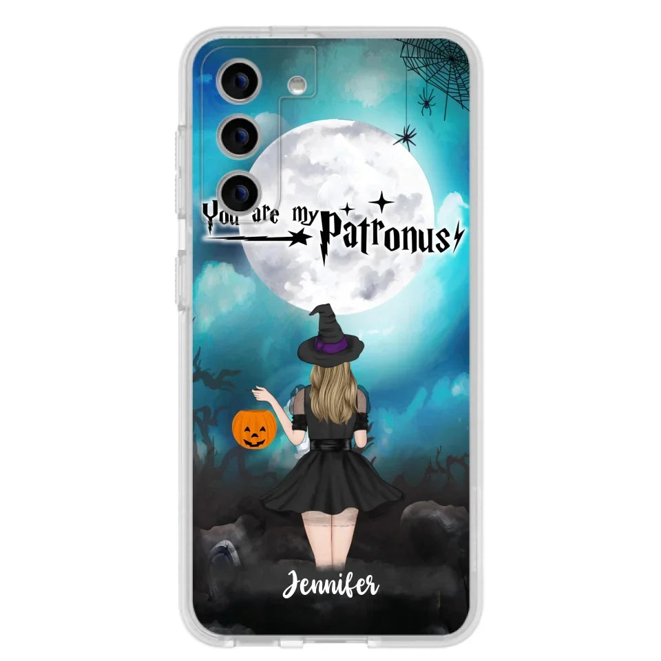 Specialanpassat Halloween-mobilfodral - Upp till 3 flickor och 2 katter - You Are My Patronus - Wicca-inredning/Pagan-inredning