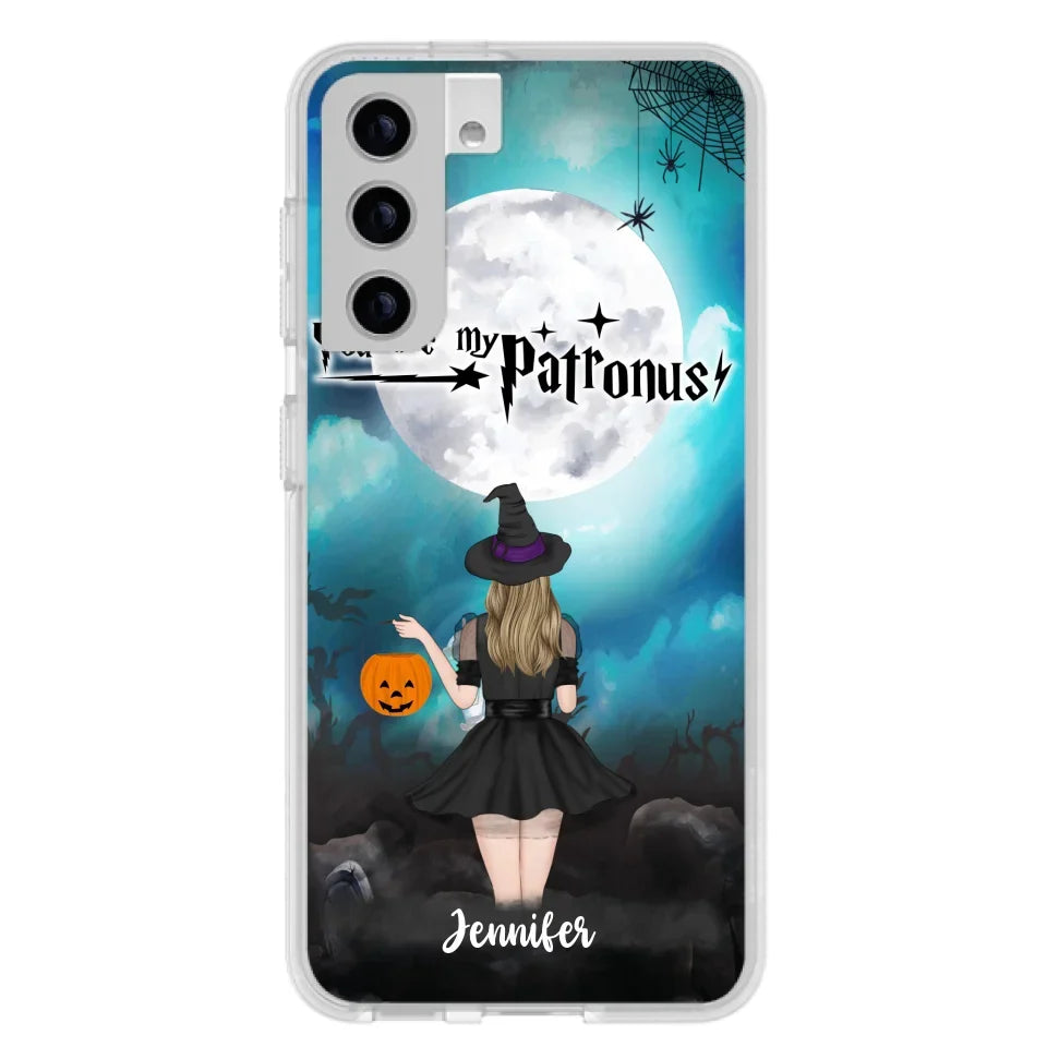 Specialanpassat Halloween-mobilfodral - Upp till 3 flickor och 2 katter - You Are My Patronus - Wicca-inredning/Pagan-inredning