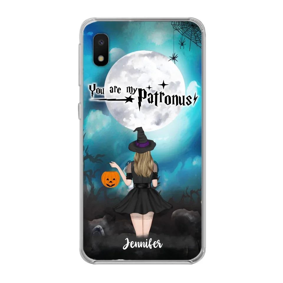 Specialanpassat Halloween-mobilfodral - Upp till 3 flickor och 2 katter - You Are My Patronus - Wicca-inredning/Pagan-inredning