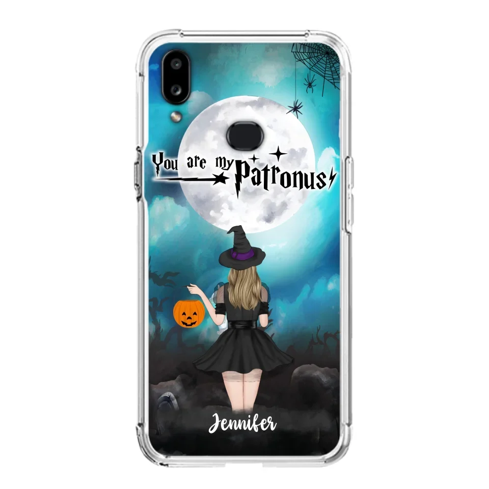 Specialanpassat Halloween-mobilfodral - Upp till 3 flickor och 2 katter - You Are My Patronus - Wicca-inredning/Pagan-inredning