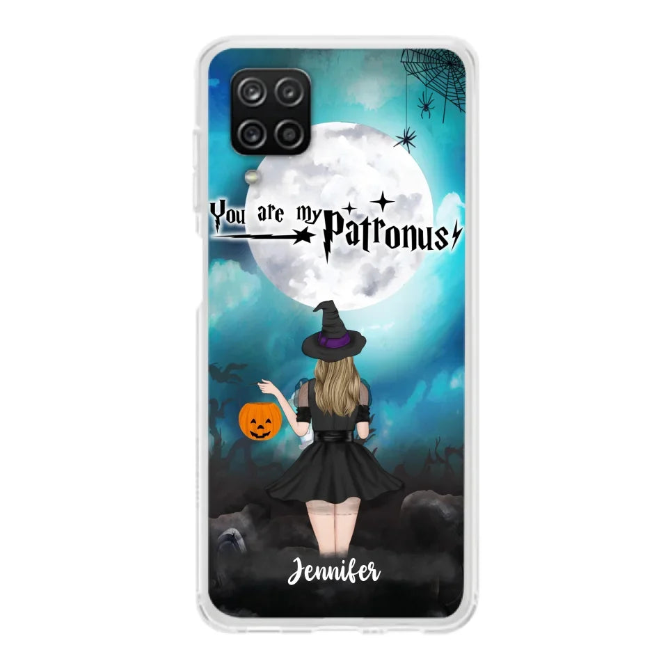 Specialanpassat Halloween-mobilfodral - Upp till 3 flickor och 2 katter - You Are My Patronus - Wicca-inredning/Pagan-inredning