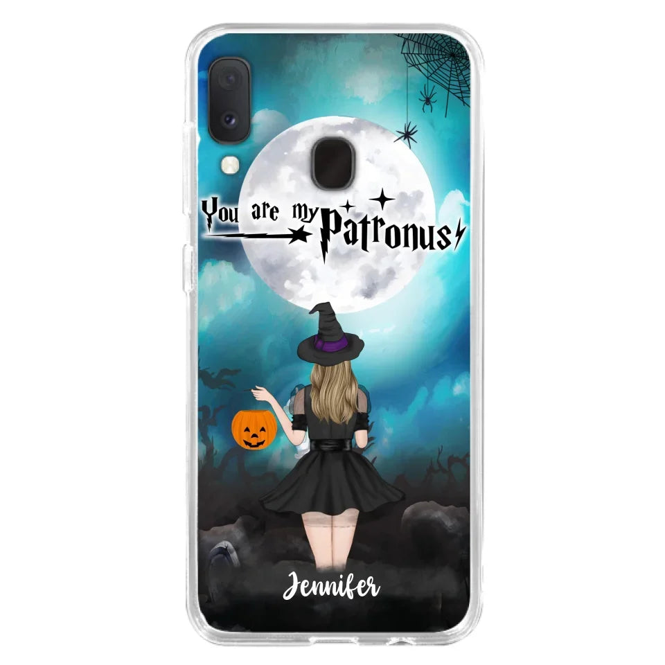 Specialanpassat Halloween-mobilfodral - Upp till 3 flickor och 2 katter - You Are My Patronus - Wicca-inredning/Pagan-inredning