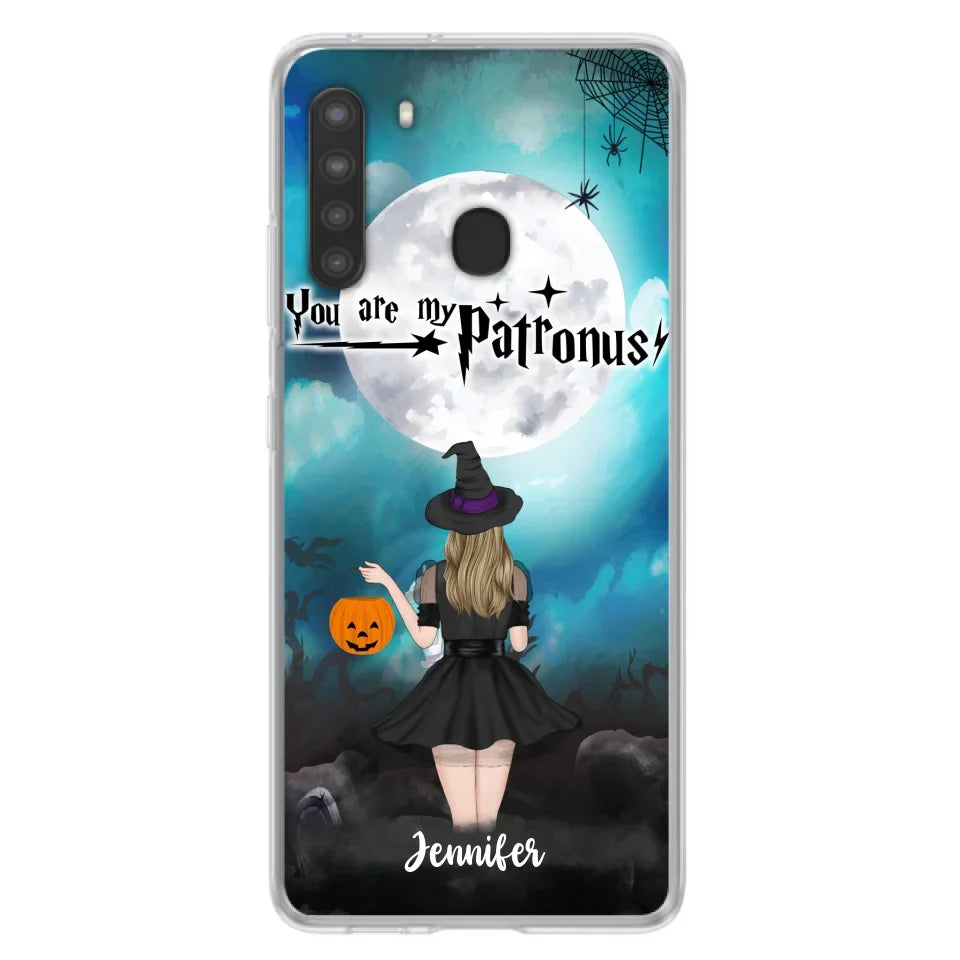 Specialanpassat Halloween-mobilfodral - Upp till 3 flickor och 2 katter - You Are My Patronus - Wicca-inredning/Pagan-inredning