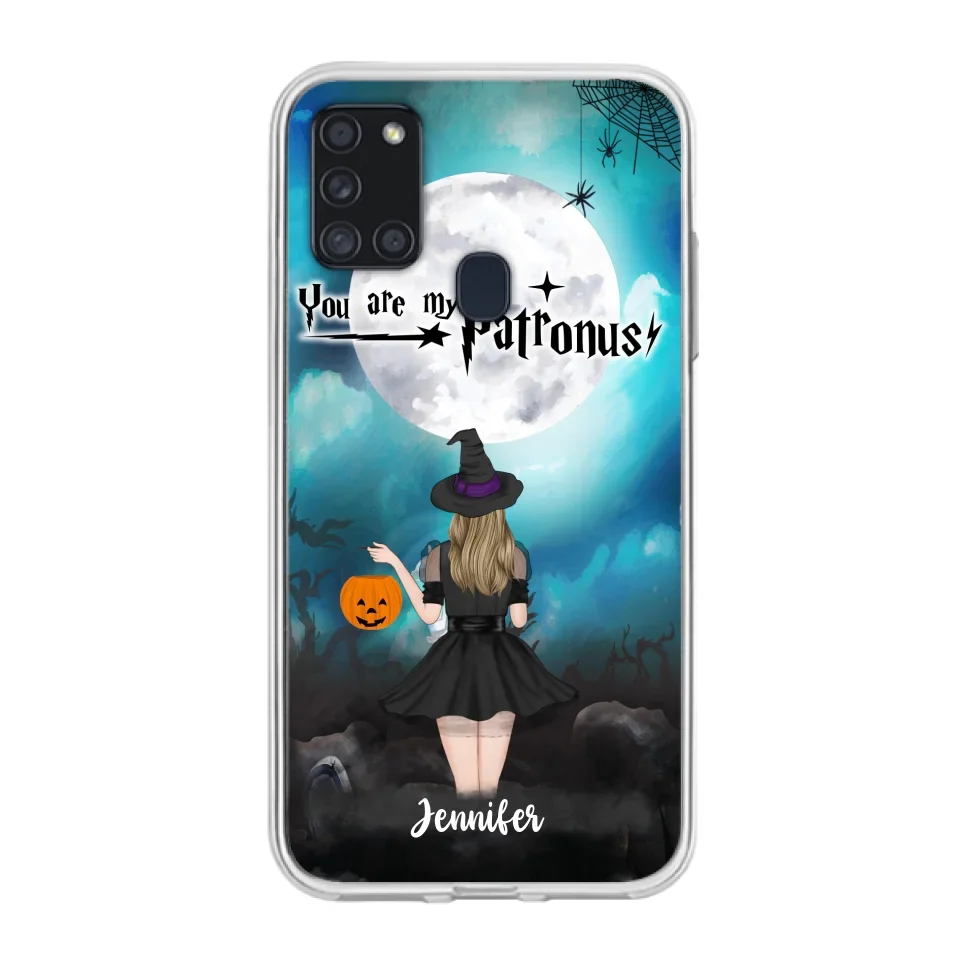 Specialanpassat Halloween-mobilfodral - Upp till 3 flickor och 2 katter - You Are My Patronus - Wicca-inredning/Pagan-inredning