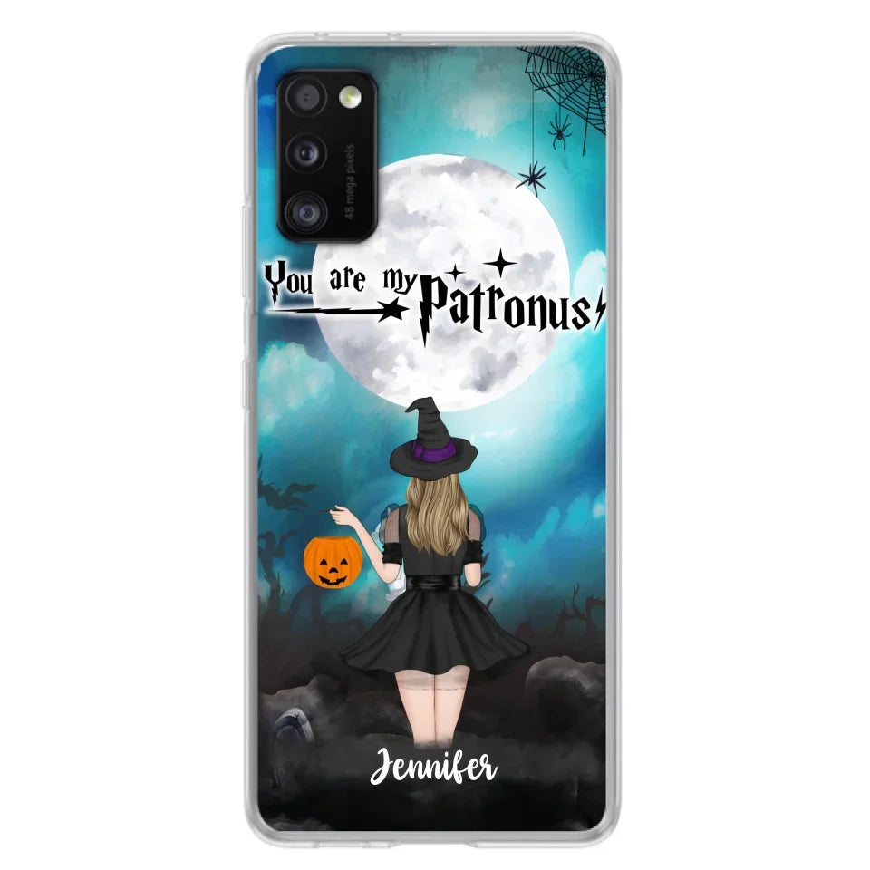 Specialanpassat Halloween-mobilfodral - Upp till 3 flickor och 2 katter - You Are My Patronus - Wicca-inredning/Pagan-inredning