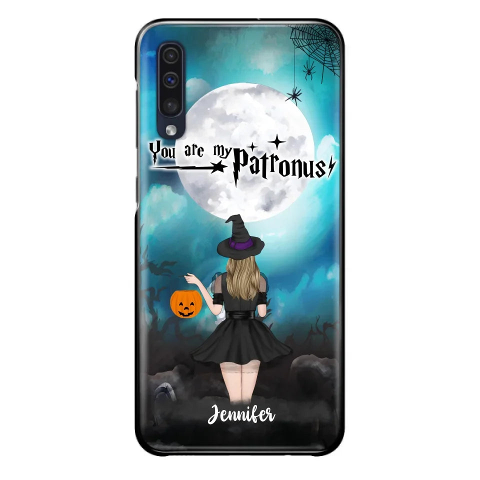 Specialanpassat Halloween-mobilfodral - Upp till 3 flickor och 2 katter - You Are My Patronus - Wicca-inredning/Pagan-inredning