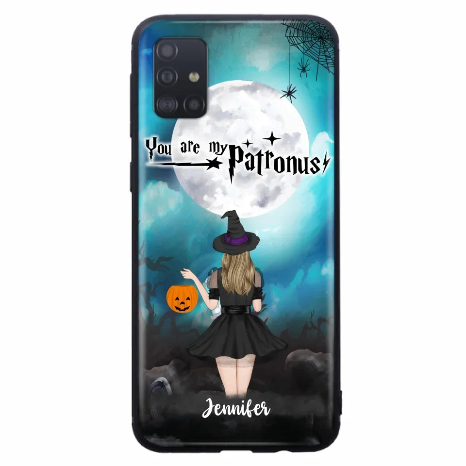 Specialanpassat Halloween-mobilfodral - Upp till 3 flickor och 2 katter - You Are My Patronus - Wicca-inredning/Pagan-inredning