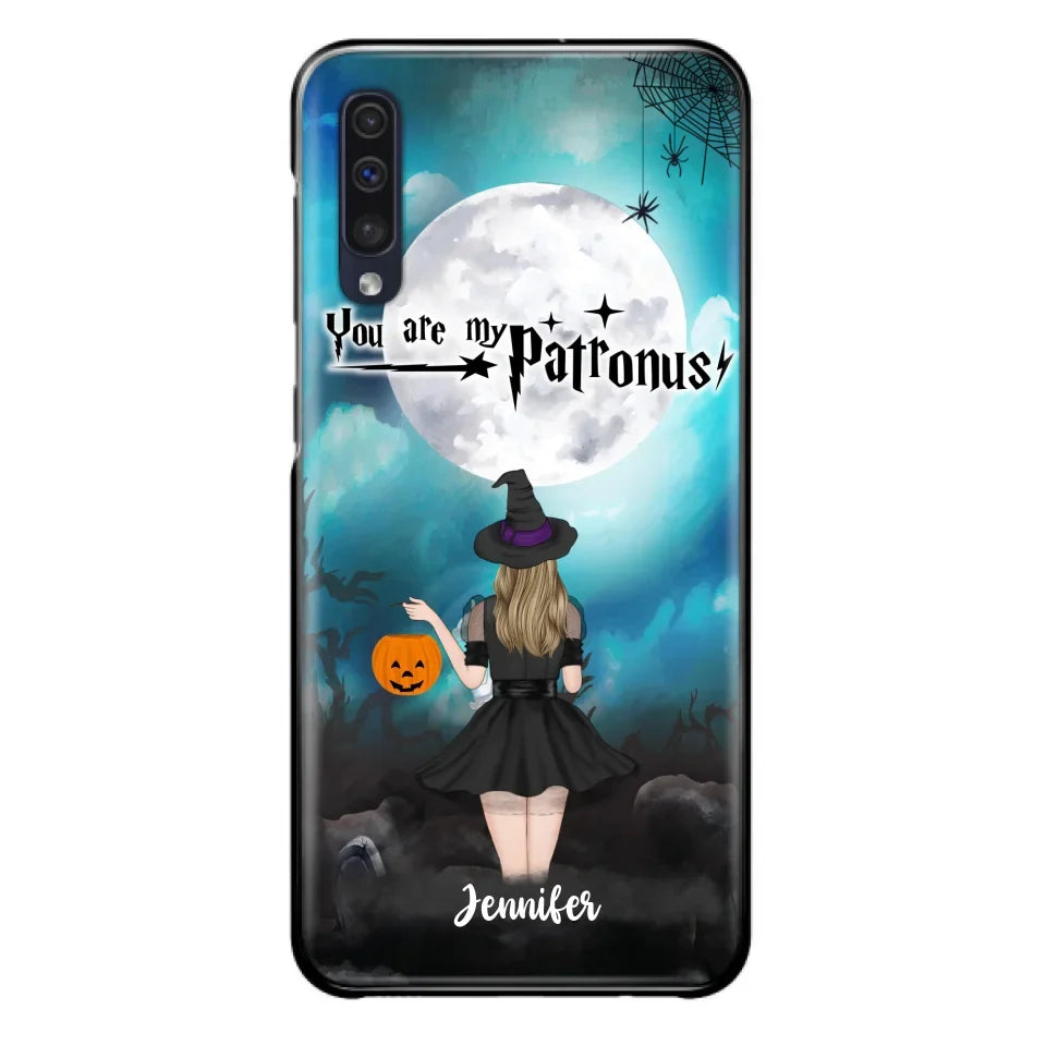 Specialanpassat Halloween-mobilfodral - Upp till 3 flickor och 2 katter - You Are My Patronus - Wicca-inredning/Pagan-inredning