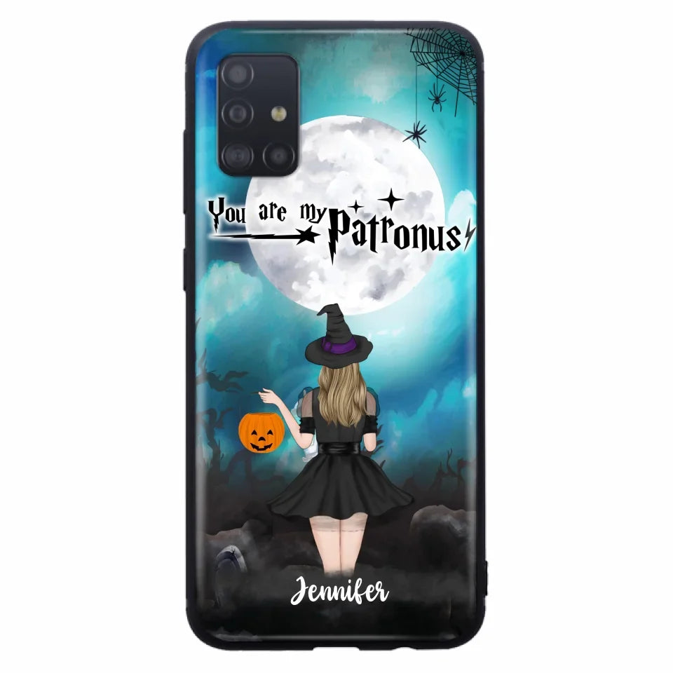 Specialanpassat Halloween-mobilfodral - Upp till 3 flickor och 2 katter - You Are My Patronus - Wicca-inredning/Pagan-inredning
