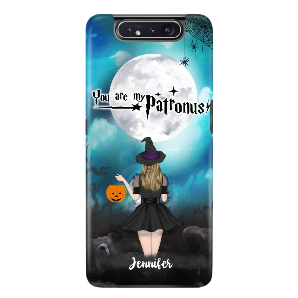 Specialanpassat Halloween-mobilfodral - Upp till 3 flickor och 2 katter - You Are My Patronus - Wicca-inredning/Pagan-inredning