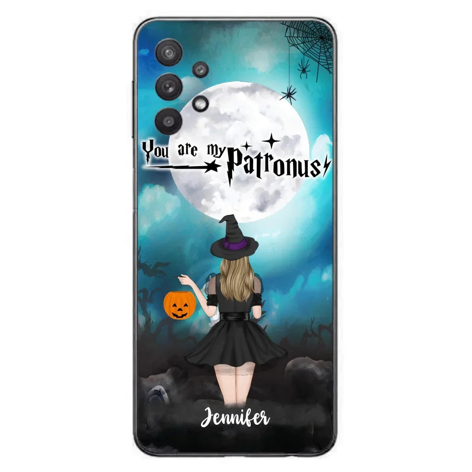 Specialanpassat Halloween-mobilfodral - Upp till 3 flickor och 2 katter - You Are My Patronus - Wicca-inredning/Pagan-inredning