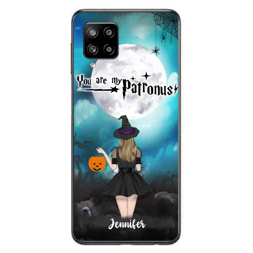 Specialanpassat Halloween-mobilfodral - Upp till 3 flickor och 2 katter - You Are My Patronus - Wicca-inredning/Pagan-inredning