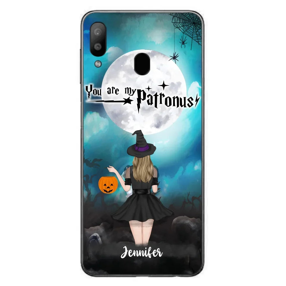 Specialanpassat Halloween-mobilfodral - Upp till 3 flickor och 2 katter - You Are My Patronus - Wicca-inredning/Pagan-inredning