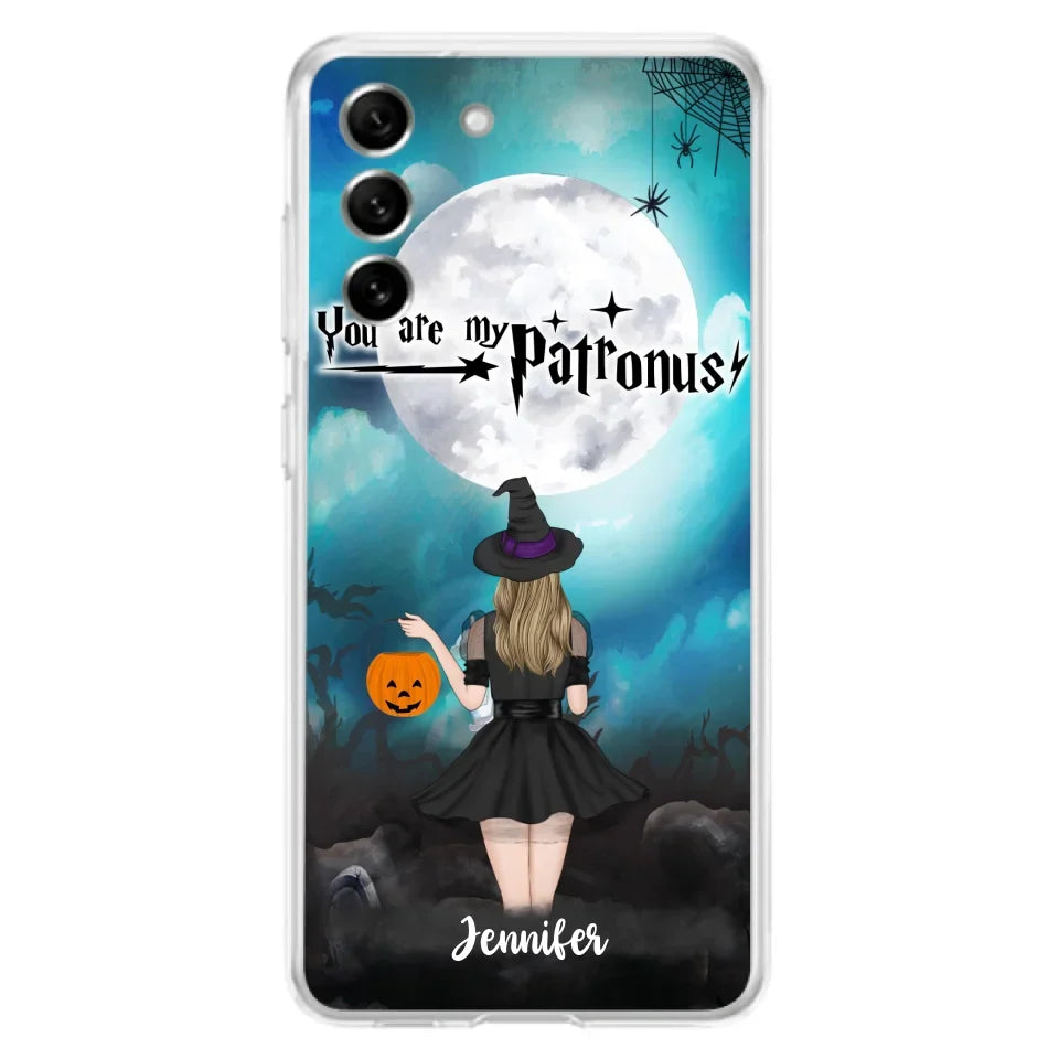 Specialanpassat Halloween-mobilfodral - Upp till 3 flickor och 2 katter - You Are My Patronus - Wicca-inredning/Pagan-inredning