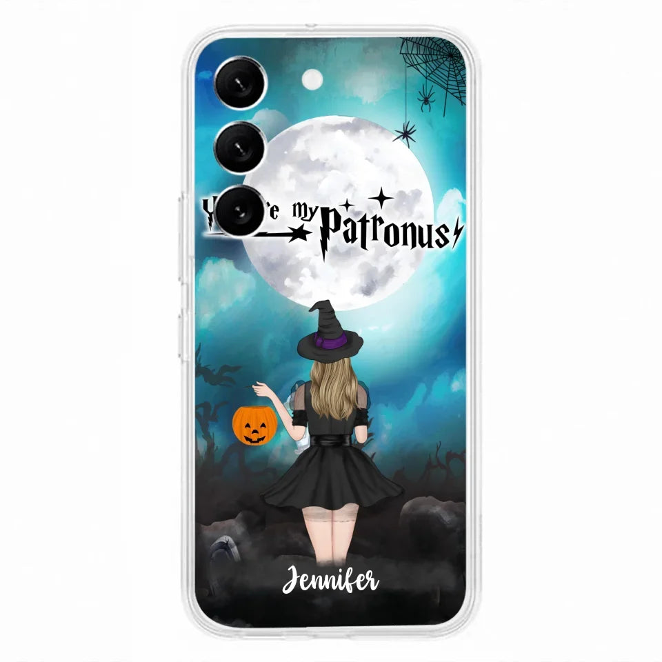 Specialanpassat Halloween-mobilfodral - Upp till 3 flickor och 2 katter - You Are My Patronus - Wicca-inredning/Pagan-inredning