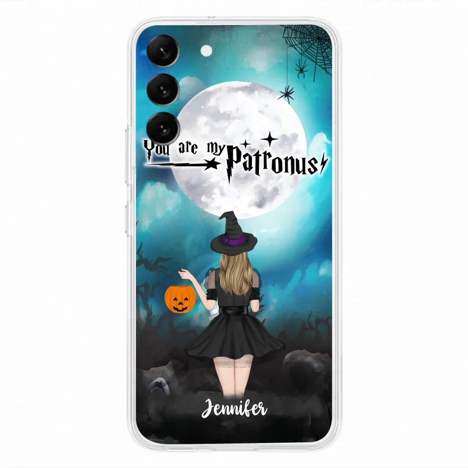 Specialanpassat Halloween-mobilfodral - Upp till 3 flickor och 2 katter - You Are My Patronus - Wicca-inredning/Pagan-inredning