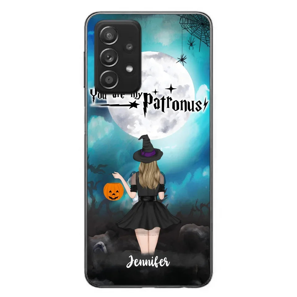 Specialanpassat Halloween-mobilfodral - Upp till 3 flickor och 2 katter - You Are My Patronus - Wicca-inredning/Pagan-inredning