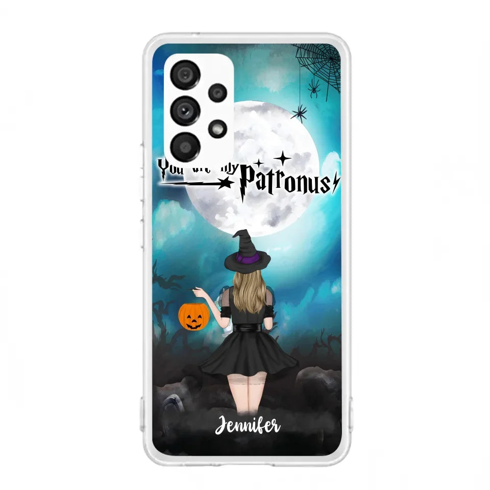 Specialanpassat Halloween-mobilfodral - Upp till 3 flickor och 2 katter - You Are My Patronus - Wicca-inredning/Pagan-inredning