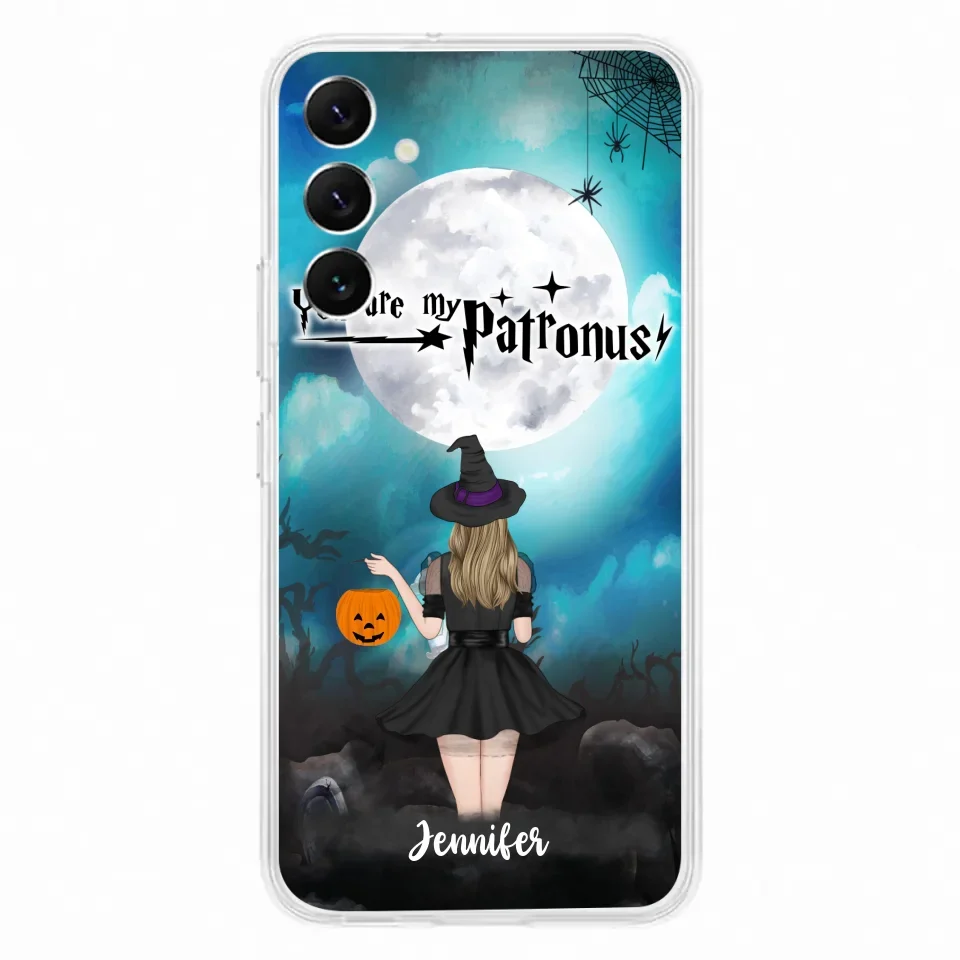 Specialanpassat Halloween-mobilfodral - Upp till 3 flickor och 2 katter - You Are My Patronus - Wicca-inredning/Pagan-inredning