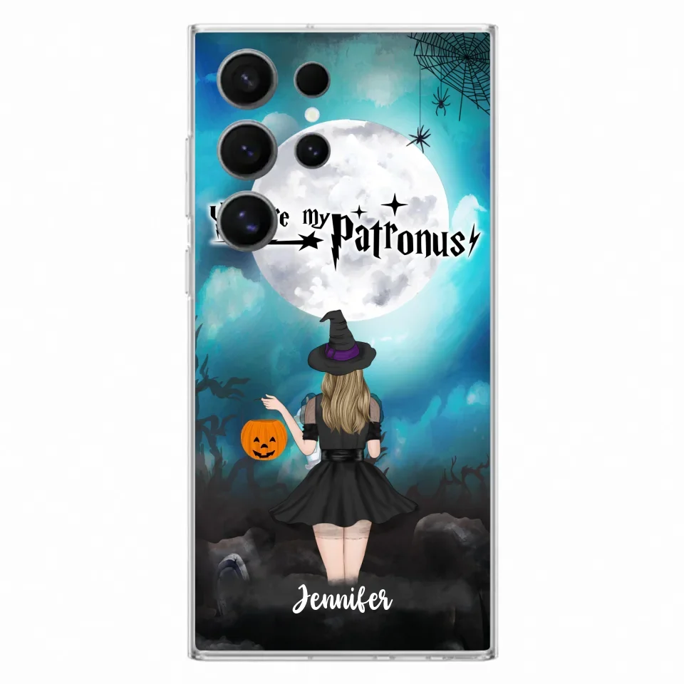 Specialanpassat Halloween-mobilfodral - Upp till 3 flickor och 2 katter - You Are My Patronus - Wicca-inredning/Pagan-inredning